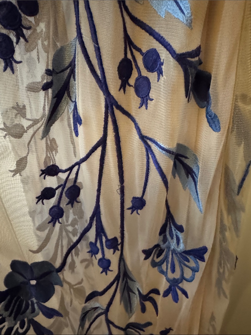 Moulinette Soeurs Blue Embroidered Floral Maxi Dress - Picture 11 of 13